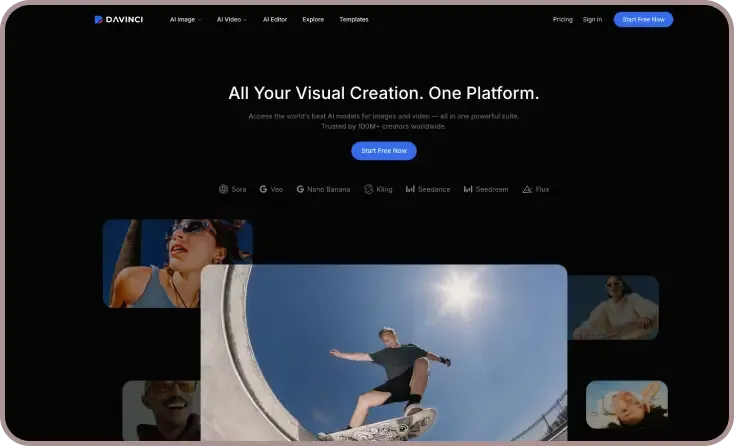DaVinci AI: Generative AI for Visual & Multimodal Media Creation