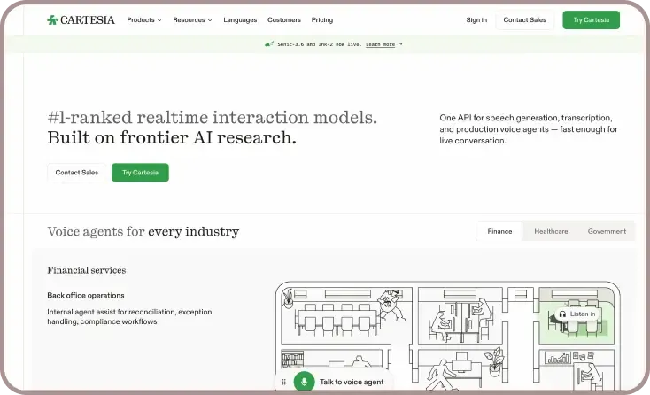 Cartesia: Real-Time Speech AI & Enterprise Conversational Voice Platform